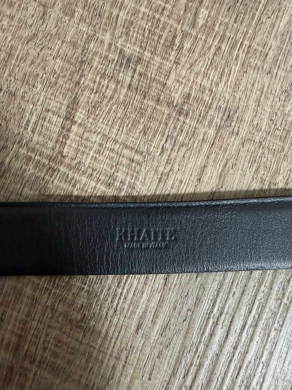 Khaite Belt Black Leather Gold Buckle 90 L